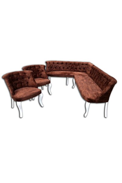 Ankara Mobilya Köşe 12430 Tk Chester Model Kayın Torna Aslan Ayak Kapitone ba...