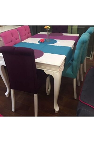 BENGİ TİCARET Masa-Sandalye 13593 ASLAN Model Kayın Aslan Kapiton Parlak Beya...