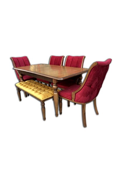 BENGİ TİCARET Masa FiTİL 17997 Klasik Model Tk Kapitone Sandalye Tombul Ayak ...