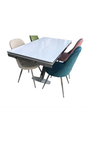 Ankara Mobilya Masa 12629 X Metal nikelaj ayk Yan Açıl Glosspan Tabla Monaco Dökme sünger sandal