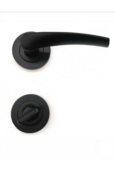 KAİZEN Bravo Luxury Black Wc-Bathroom with Door Handle and Circle Badge