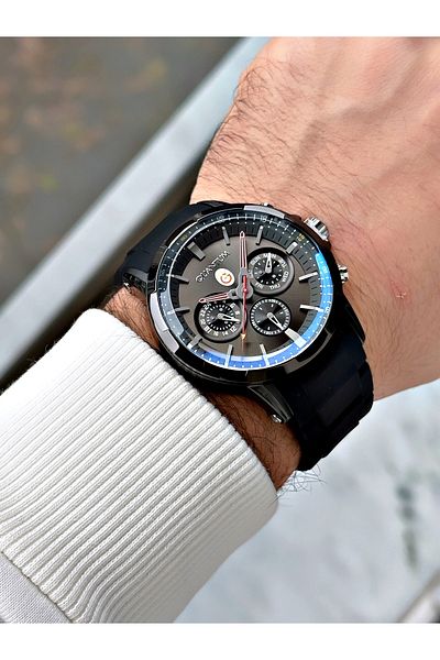 Quantum Functions Active Silicone Cord Steel Case Licensed Fan Men Wristwatch