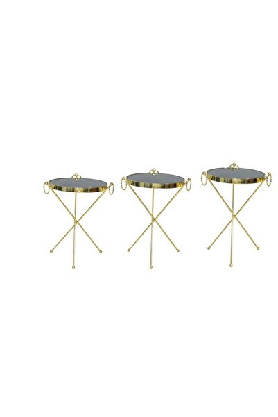 BENGİ TİCARET Brc 17525 Küpe Zigon Metal çelik Gold renk kaplama Düz siyah Te...