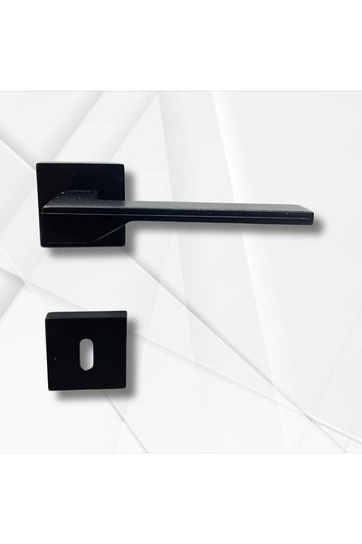 almital mobilya aksesuarları furniture accessories Stilo Black Square Badge Door Handle Luxury Room Door Handle