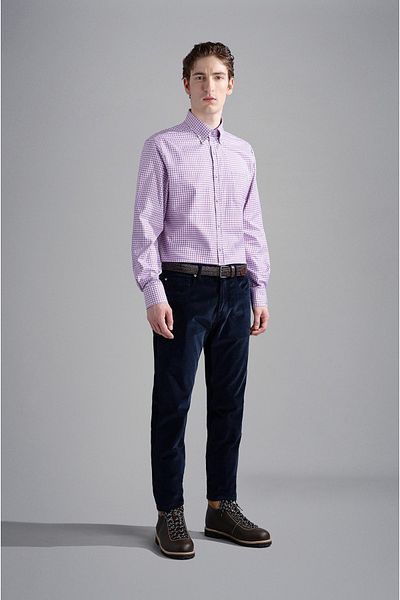PAUL&SHARK Men's Regular Fit Long Sleeve Print Shirt Collar Multicolor Shirt 14313152 R-S73