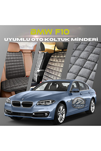 SHOOPLAA مجموعة وسائد مقعد السيارة BMW F10 بلون الأنثراسيت مع جيوب من الريش ا...