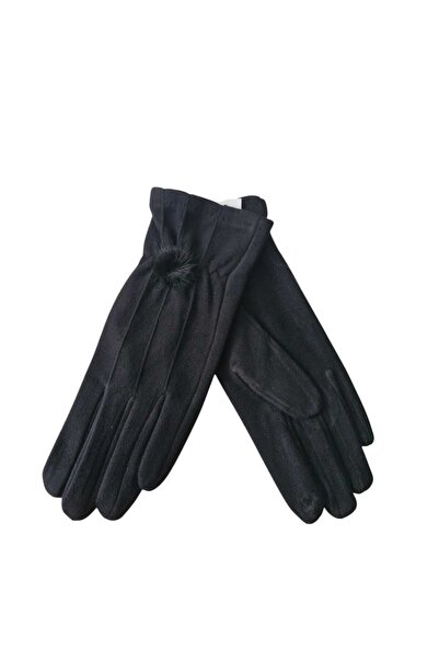 Betülce KADİFE PONPONLU DETAYLI KIŞLIK DOKUNMATİK YUMUŞAK RÜZGAR GEÇİRMEZ KAL...