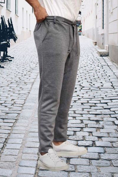rlt relax time Men's King Pique Double Leg Belted Jogger Pants
