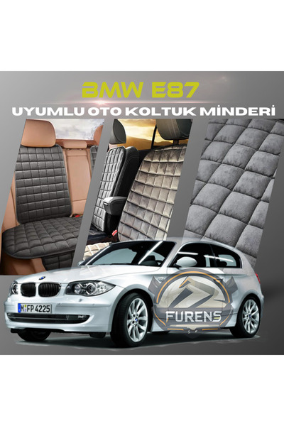 SHOOPLAA طقم وسادة مقعد السيارة Bmw E87 بلون أنثراسايت مع جيوب ريش تايلاندية ...