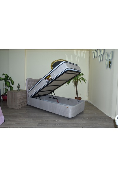 Ankara Mobilya Baza Başlık Yatak 13535 Model 90*190 Standart Kumaş Pedli Orto...