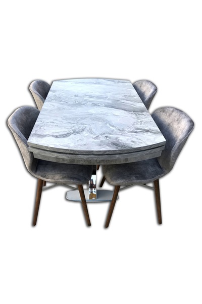 BENGİ TİCARET Masa 13713 X Çapraz Metal nikelaj Ayak MDF açıl tabla Dökme sün...