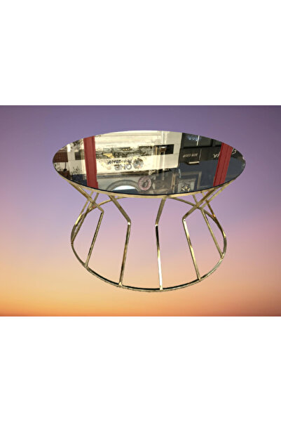 BENGİ TİCARET Brc 18066 Orta Sehpa Cadde MODEL Siyah Düz Temper Cam Metal Alt...