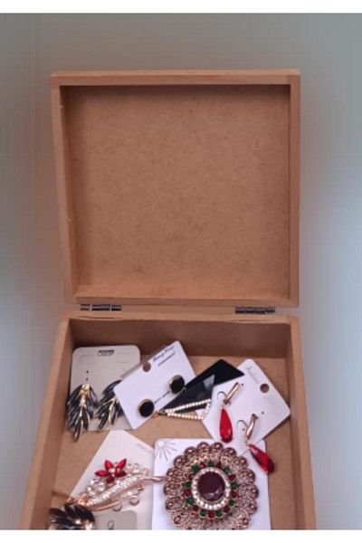 BENGİ TİCARET Hobby Erdl 90052 Decorative Model Student and Makeup Box Wooden Mdf Raw Handmade