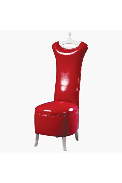 BENGİ TİCARET Dilsiz Uşak 17633 Elbise Model Askılıklı Puf Kırmızı Rugan Suni...