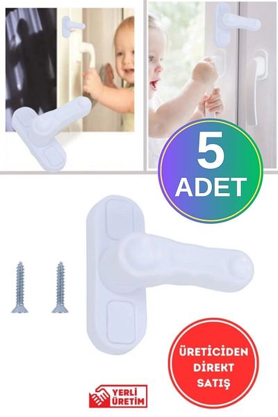 WAPPA 5 Pcs Pvc Pimapen Window Glass Balcony Door Safe Safety Lock