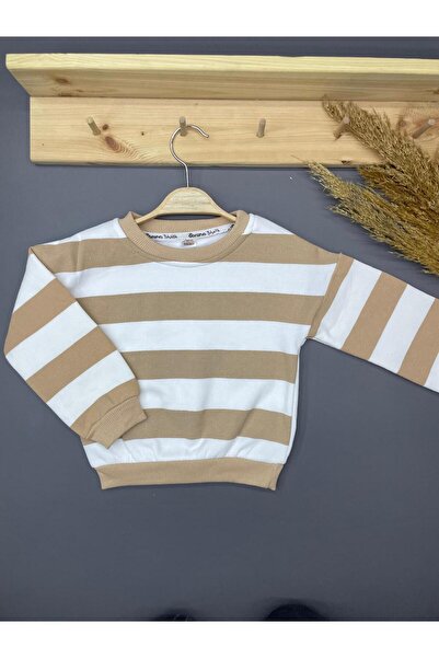 ZİMBOO Chartoned Winter Children's Clothing Striped Sweater with Fleece Inside