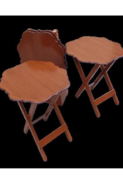 BENGİ TİCARET Zigon Çanta 90093 Yonca Takım Dörtlü Model Ahşap MDF parlak Cev...