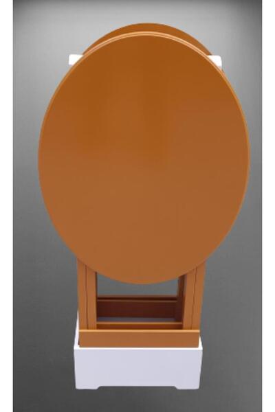 BENGİ TİCARET Zigon Çanta 90120 Sehpa Oval Model İkili Takım Mdf Hardal Renk ...