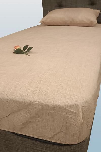 BENGİ TİCARET 90299 Model Single Person Salmon Colored Sheath Handmade - Linen Fitted Cotton Fabric