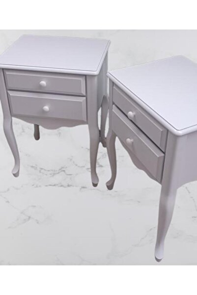 BENGİ TİCARET Komodin 90385 Klasik Kayın Aslan Ayak Çit Çekmece 2Adet Parlak ...