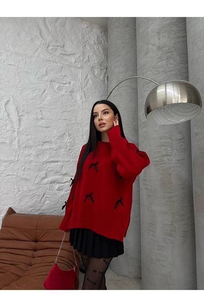 Pulli Collection Λεπτομερές πλεκτό πουλόβερ με σκίσιμο