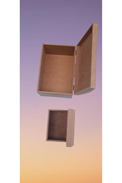 BENGİ TİCARET Hobi ERDL 90042 Dekoratif Sandık Seti Model Mini İkili HAM Ahşa...