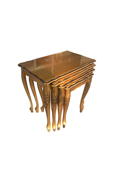 BENGİ TİCARET Zigon13742 klasik Model Sehpa Kayın Torna Aslan ayak Parlak GOL...