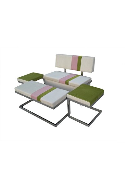 BENGİ TİCARET Bank Loca Köşe 13757 Takım Model Metal Çelik Nikelaj Suni Deri Döşeme El Yapım