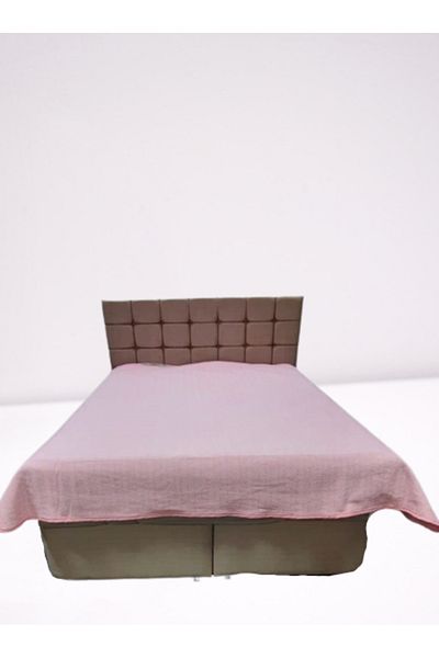 BENGİ TİCARET Pike Zmrt 19688 - Powder Pink V Line Pattern, Double Plump Material, Thick Woven