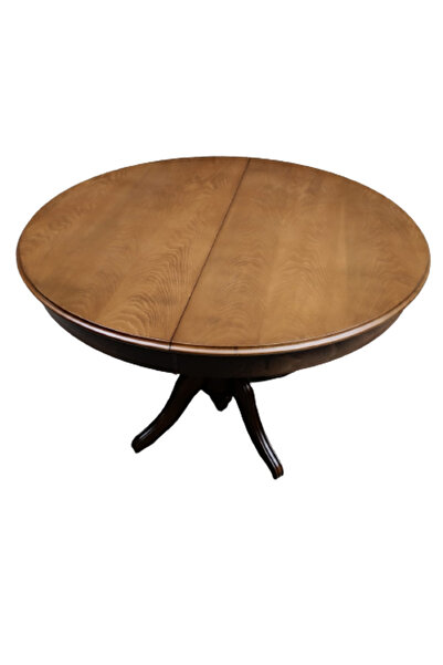 BENGİ TİCARET Masa Baba 19329 ST Klasik Model Kayın MDF Tabla Ihlamur Ayak Ceviz Boya Açılı