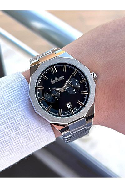 Lee Cooper Steel Band Inner Functions Active 5 Atm Water Resistant Men Wrist Watch Elc08018.350