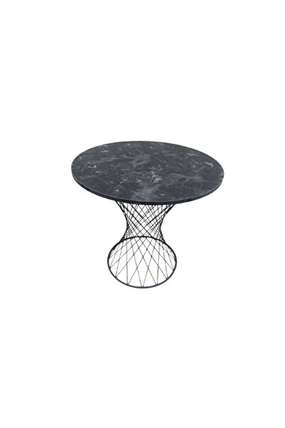 BENGİ TİCARET Masa 17470 POTA Model Tel Sepet Metal Siyh renk Siyah mermer de...