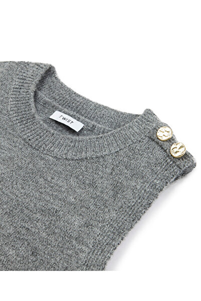 Twist METAL AKSESUARLI CROP TRİKO