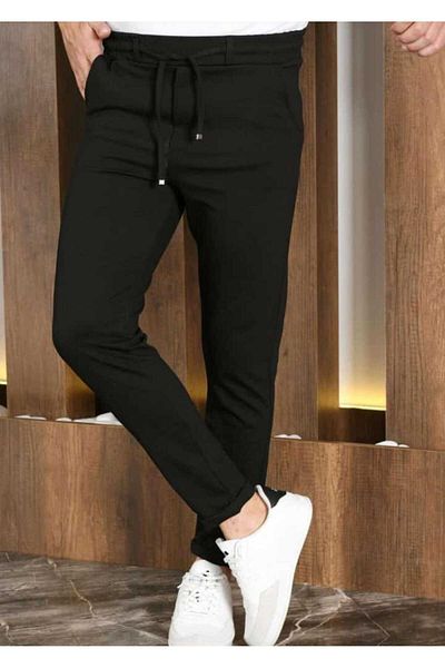 rlt relax time Men's King Pique Double Leg Belted Jogger Pants