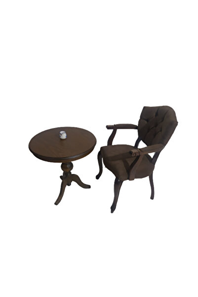 BENGİ TİCARET Fiskos-Berjer 18177 Sandalye Kelebek Ceviz renk Babyfac Kapiton...