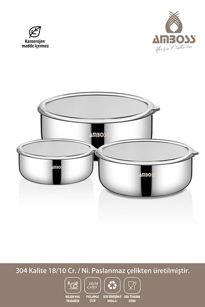 Amboss 6 Pieces Little Prime Stainless Steel Storage Container