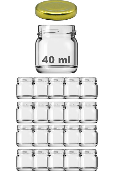 E Züccaciye 20 Adet Mini-küçük Cam Kavanoz Numune, Mama, Düğün Ve Kına Şekerleme Kavanozu 40ml.
