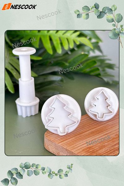nescook Christmas Cookie - Small Pattern, Snap Cutter, Shaped Candy Dough Cutter, Christmas Bag