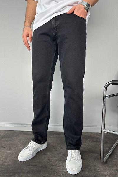 MADZEYMODA Men's Regular Fit Black Jeans Jeans Ke-669
