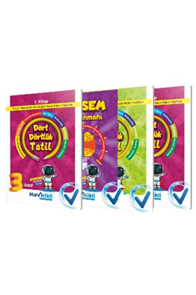 Mavitikli Yayıncılık 3.sınıf Dört X Dörtlük Sömestr Yarı Yıl Tatil Kitabı 202...