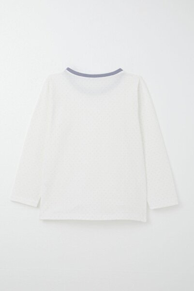 Breeze Pajama Set for Boys - Polka Dot Pattern, 4-8 Years, Ecru