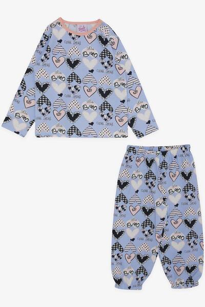 Breeze طقم بيجامة طفلة، منقوشة على شكل قلب ملون، من 9 أشهر إلى 3 سنوات، أرجواني