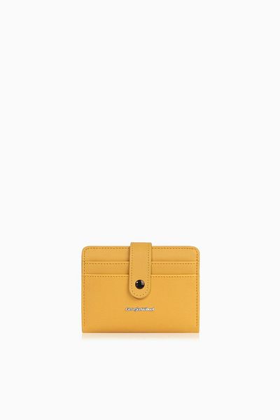 CENGİZ PAKEL Cengiz Pakel Women's Mini Size Wallet with Snap Detail - 65315 - Mustard