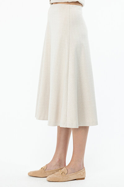 Ekol Fish Back Patterned Midi Skirt