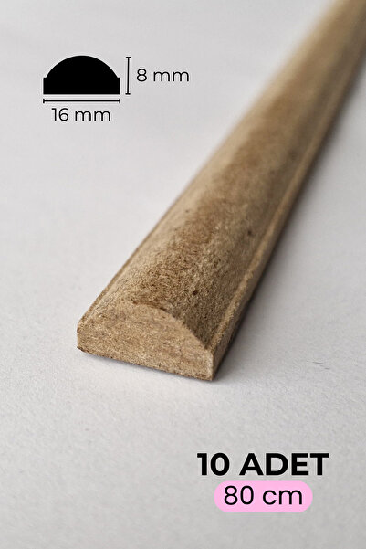 ihtiyacal Dekoratif Boyanabilir Çıta Duvar Çıtası Balıksırtı Çıta Yarım Yuvar...