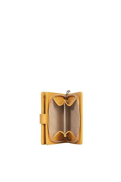 CENGİZ PAKEL Cengiz Pakel Women's Mini Size Wallet with Snap Detail - 65315 - Mustard