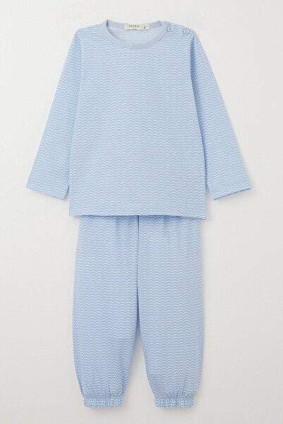 Breeze Erkek Çocuk Pijama Takımı Desenli 1-3 Yaş, Açık Mavi