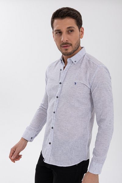 Klothy ΑΝΔΡΙΚΟ SLIM FIT ΛΙΝΑΝΟ ΠΟΥΚΑΜΙΣΟ.