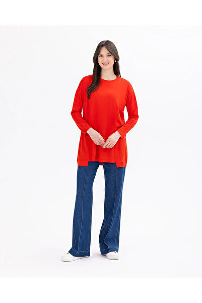 SEÇİLSTORE SCL GÜNLÜK TUNİK -201013 Kırmızı