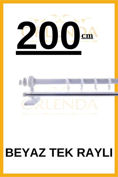 Orlenda Umeraș pentru perdea rustică cu o singură șină 200cm